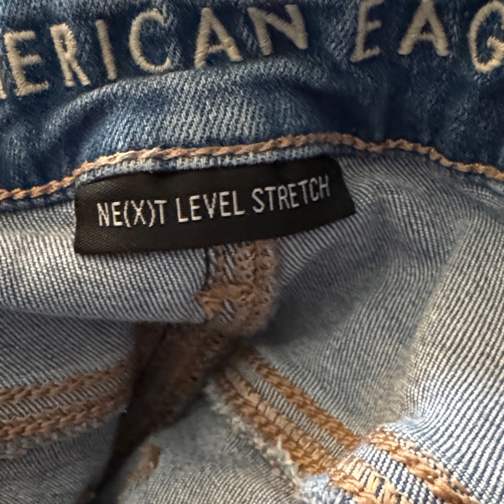 American Eagle Outfitters Ripped Blue Skinny Jeans - Picture 5 of 5